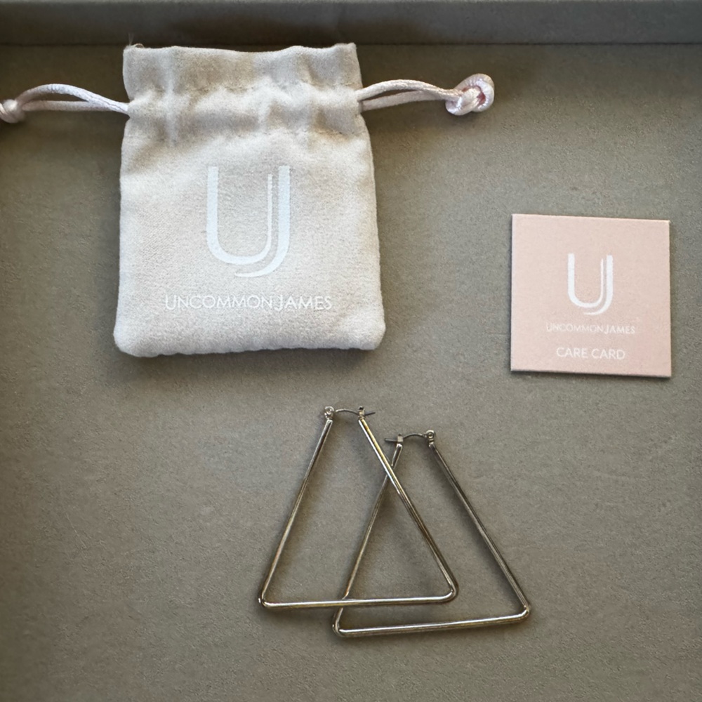 Uncommon James - Silver Triangle Earrings